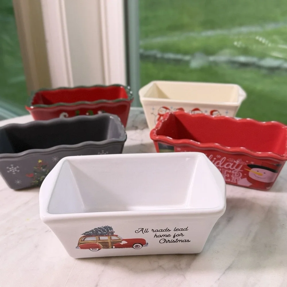 ROYAL NORFOLK Lot Of 5 Mini Ceramic Baking Loaf Dish 5